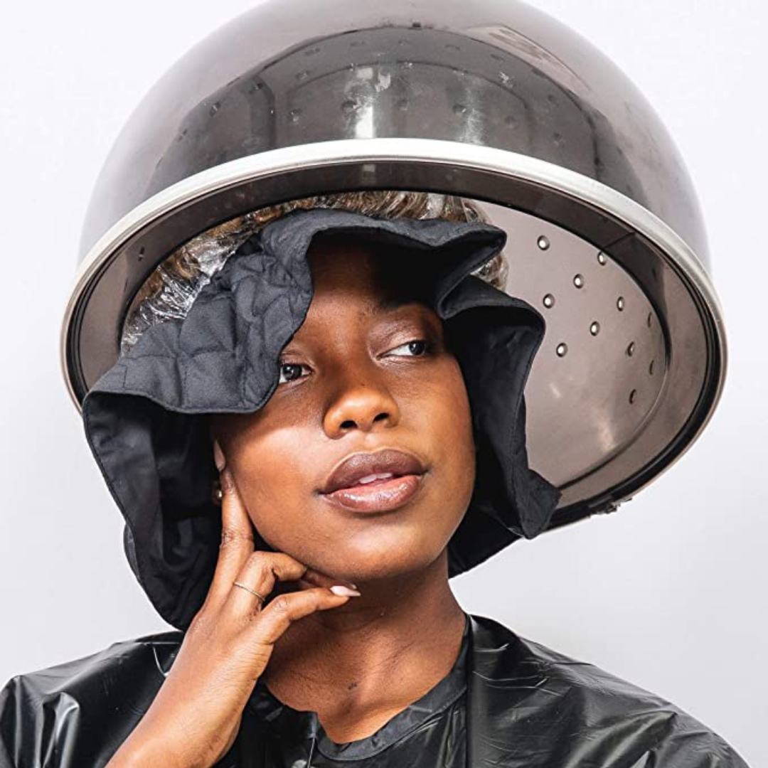 Your Curly Hair Needs A Dryer Hood Attachment